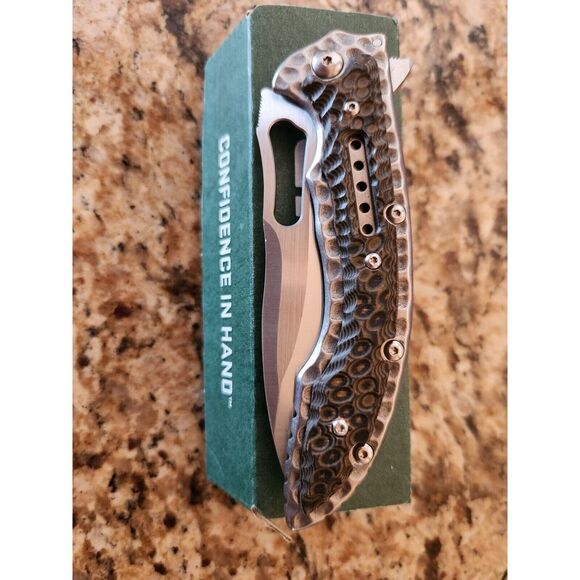 New CRKT Knife 4 Inch Blade Folding Lock Blade Beautiful Knife - Picture 2 of 5